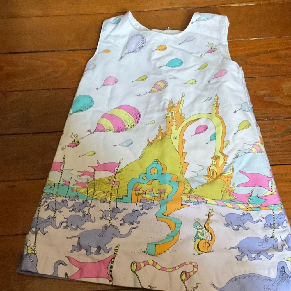 Dr. Seuss Sleeveless Cotton Print Dress Sz. 18 Months